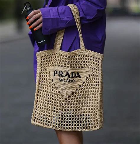 prada de croche|BOLSA PRADA DE CROCHÊ .